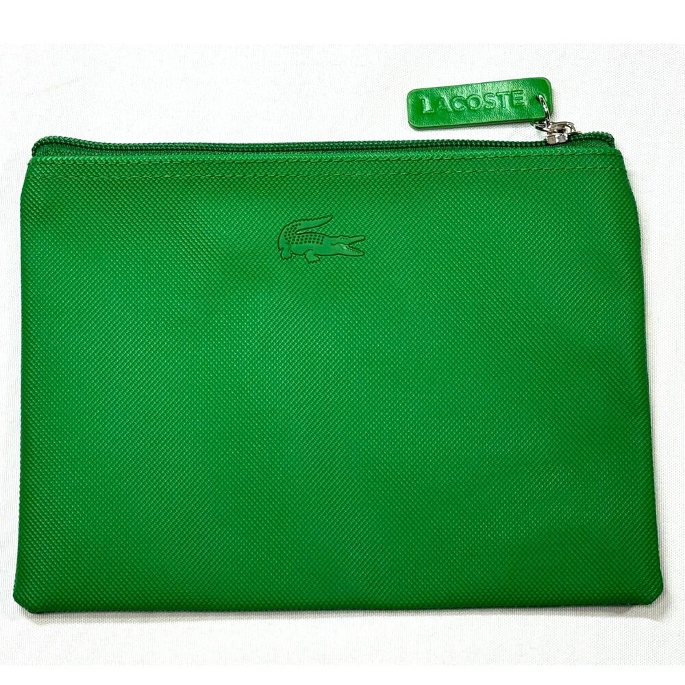 Lacoste For Turkish Airlines Amenity Mini Bag With Zipper Green NWOT